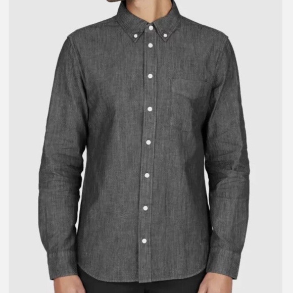 Everlane Charcoal Button-Down Shirt - Picture 2 of 7
